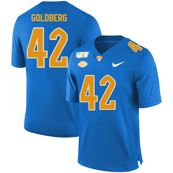 2019 Men #42 Marshall Goldberg Pitt Panthers College Football Jerseys Sale-Royal